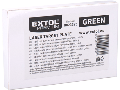 Terč pro zvýraznění laser. paprsku, zelený EXTOL PREMIUM
