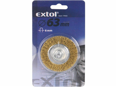 Kartáč okružní, O 75mm, vlnitý drát S 0,3mm, stopka 6mm EXTOL-CRAFT