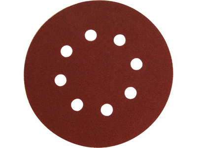 Papír brusný výsek, suchý zip, bal. 10ks, 125mm, P180, 8 otvorů EXTOL-PREMIUM