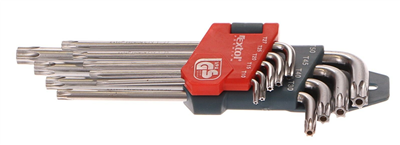 L-klíče TORX, sada 9ks, T 10-15-20-25-27-30-40-45-50 EXTOL-PREMIUM
