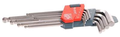 L-klíče imbus, sada 9ks, 1,5-2-2,5-3-4-5-6-8-10mm, s kuličkou EXTOL-PREMIUM