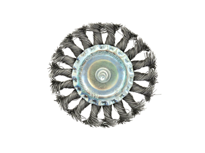 Kartáč okružní copánkový, 100mm, vlnitý drát S 0,5mm, stopka 6mm GEKO