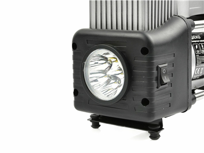 Dvoupístový kompresor do auta 10bar, 12V s LED svítilnou a příslušenstvím GEKO