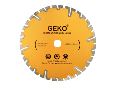 Kotouč diamantový řezný segmentový, 230x8x22,2mm GEKO