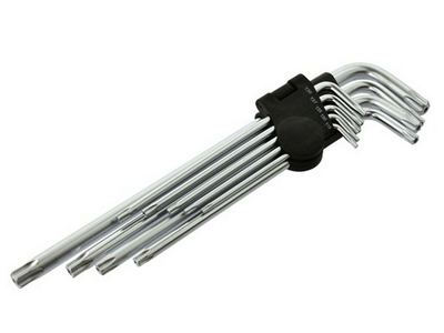 L-klíče TORX, sada 9ks, T15-T55, 260mm GEKO