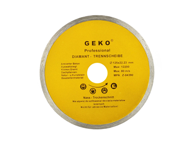 Kotouč diamantový řezný celoobvodový, 125x8x22,2mm GEKO