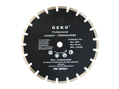 Kotouč řezný diamantový segmentový na asfalt 350x25,4mm GEKO
