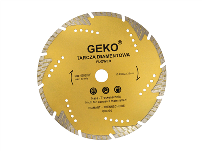 Kotouč diamantový řezný turbo-segmentový, 230x8x22mm GEKO