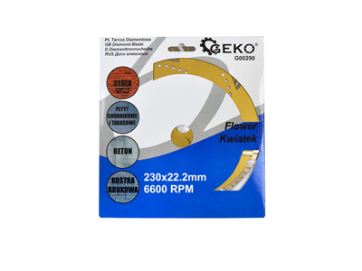 Kotouč diamantový řezný turbo-segmentový, 230x8x22mm GEKO