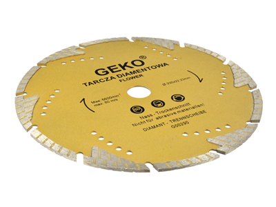 Kotouč diamantový řezný turbo-segmentový, 230x8x22mm GEKO