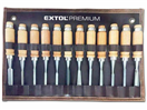 Extol EX8812405 Dláta řezbářská, sada 12ks, délka 200 mm, CrV EXTOL-PREMIUM