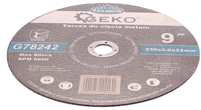 Kotouč řezný na ocel, nerez, 230x2.0x22mm GEKO PREMIUM