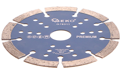 Kotouč diamantový řezný segmentový, 125x10x22mm GEKO