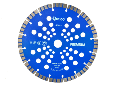 Kotouč diamantový řezný turbo-segmentový, 230x10x22mm GEKO