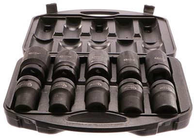 Hlavice nástrčná, rázová 1", sada 10ks, 17-41mm GEKO