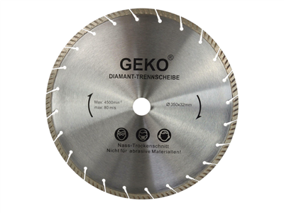 Kotouč diamantový řezný turbo-segmentový, 350x10x32mm GEKO