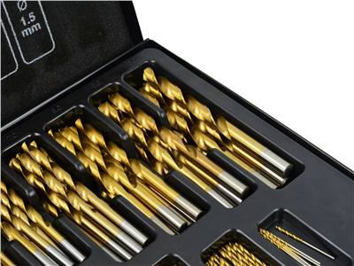 Sada titanových vrtáků HSS do kovu 170ks 1.0 - 10mm KELTIN