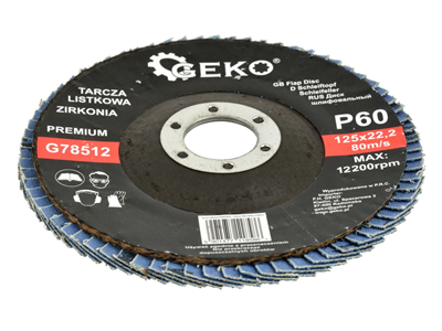 Lamelový kotouč, 125mm P60 GEKO