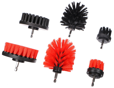 Sada kartáčů na vrtačku pro čištění auta CAR DETAILING DRILL BRUSH 6, 6ks SIXTOL