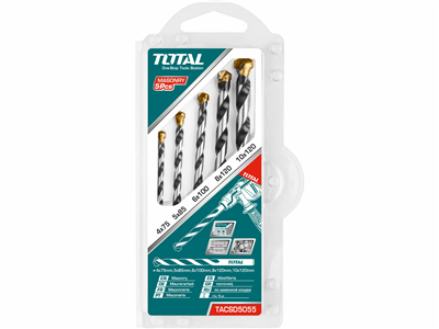 Vrtáky do betonu, sada 5ks TOTAL-TOOLS