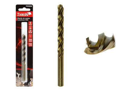 Kobaltový vrták do kovu HSS-Co, M35, 9mm TVARDY