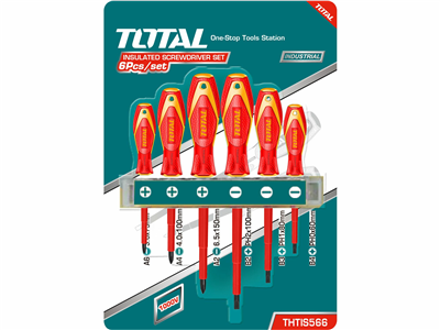 Šroubováky, sada 6ks, 1000V, VDE, CrV, industrial TOTAL-TOOLS