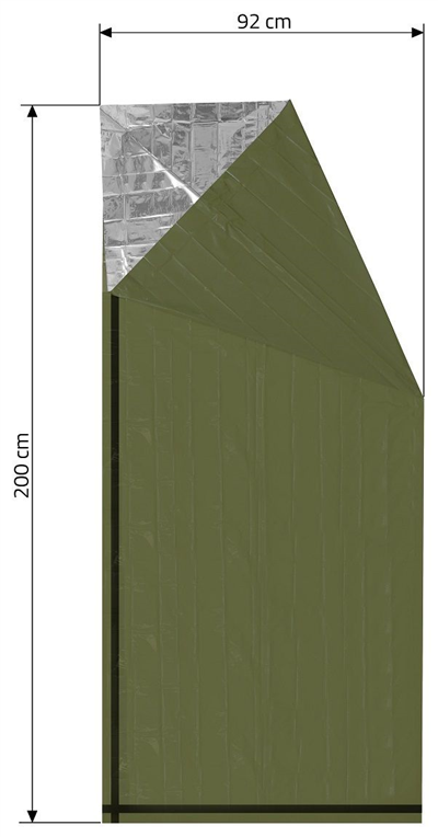 Izotermická fólie SOS zelená 210x130cm CATTARA