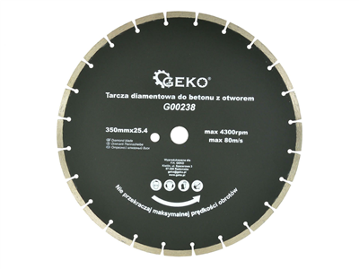Kotouč diamantový řezný segmentový, 350x8x25,4mm GEKO