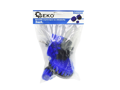 Kartáče sada 3ks, 1/4" nástavec GEKO