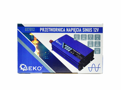 Měnič napětí 12/230V 500W/1000W, čistá sinusovka GEKO