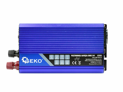 Měnič napětí 24/230V 500W/1000W, čistá sinusovka GEKO