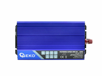 Měnič napětí 24/230V 1000W/2000W, čistá sinusovka GEKO