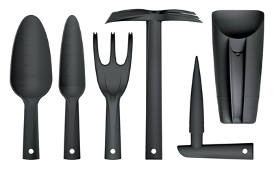 Sada ručního nářadí RESPANA GARDENING TOOLS SET černá, 6 ks KISTENBERG
