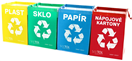 Sixtol SX4202 Tašky na tříděný odpad SORT EASY 4 CARTON, 30x30x40cm, 4x36l, 4ks SIXTOL