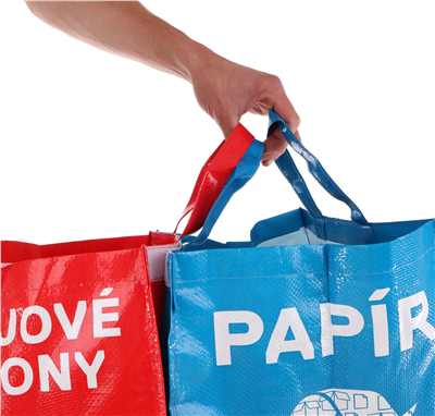 Tašky na tříděný odpad SORT EASY 4 CARTON, 30x30x40cm, 4x36l, 4ks SIXTOL