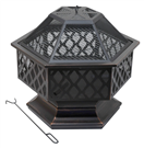 Cattara 13008 Ohniště HEXAGON copper patina s poklopem CATTARA