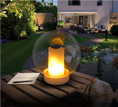 LED osvětlení FLAME solární WATERPROOF CATTARA