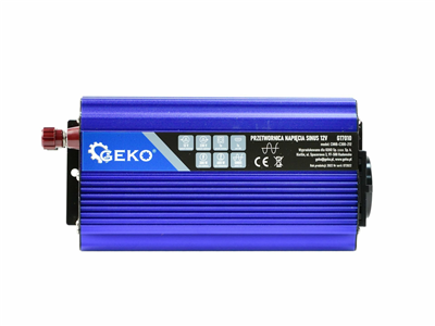 Měnič napětí 12/230V 300W/600W, čistá sinusovka GEKO