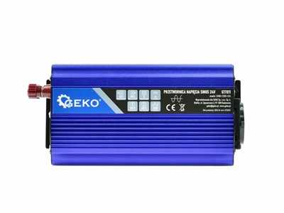 Měnič napětí 24/230V 300W/600W, čistá sinusovka GEKO