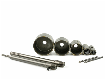 Korunkové vrtáky do betonu SDS-PLUS, SDS-MAX 30-100mm, sada 9ks GEKO