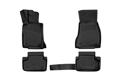 3D Gumové koberce BMW Series 5, 2016->, sedan, Evropa SIXTOL