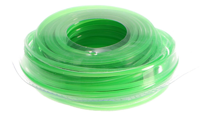 Struna do sekačky zelená zesílená, 3,0mm, 15m, hvězdicový profil, nylon GEKO