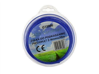 Struna do sekačky modrá, 2,4mm, 30m, hvězdivocý profil, nylon GEKO