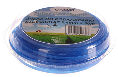 Struna do sekačky modrá, 2,4mm, 30m, hvězdivocý profil, nylon GEKO