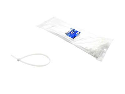 Stahovací pásky bílé s UV filtrem, 150x3.6mm, 100ks GEKO