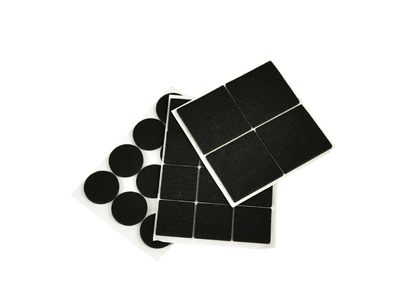 Samolepící plstěné podložky pod nábytek 28ks, kulaté 25mm, čtvercové 25x25mm a 40x40mm GEKO