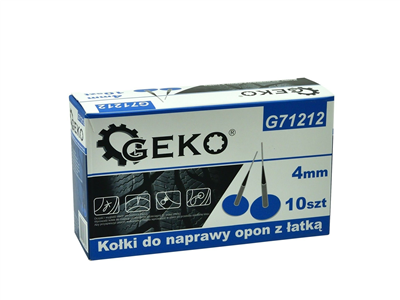 Opravný hříbek se záplatou 4 mm pro pneumatiky sada 10 ks GEKO