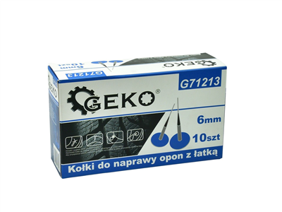 Opravný hříbek se záplatou 6 mm pro pneumatiky sada 10 ks GEKO