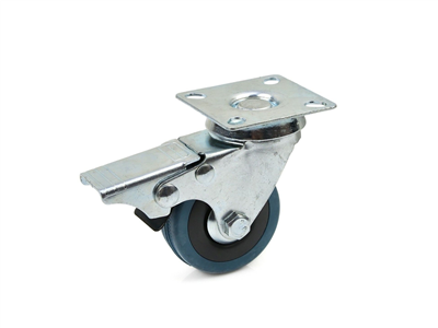 Náhradní otočné kolečko guma/polypropylen s brzdou 50mm GEKO