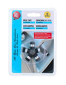 5800145 ALLRIDE Čepičky na ventilky černo-stříbrné, 5 ks